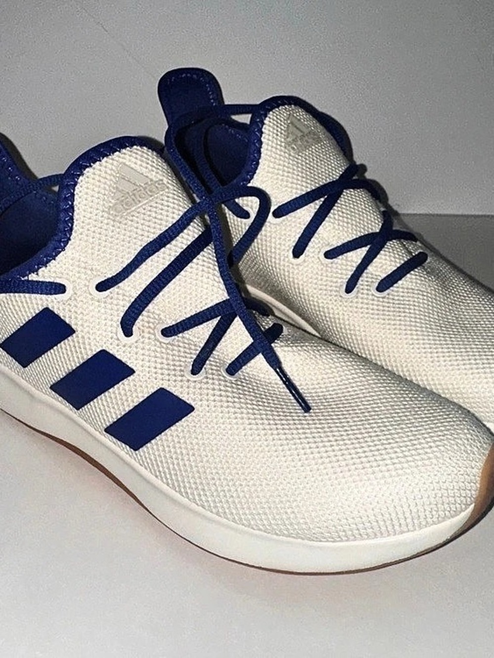 adidas Cloudfoam Pure SPW Athletic Shoes White & Blue US 10